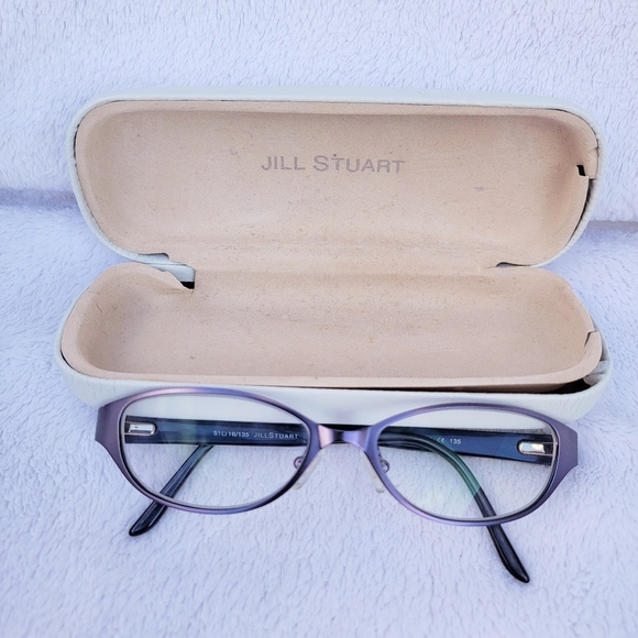 JILL STUART JS308-3 Eyeglasses Frame Metal Lavender Purple Semi Cat Eye Full Rim - Picture 8 of 9